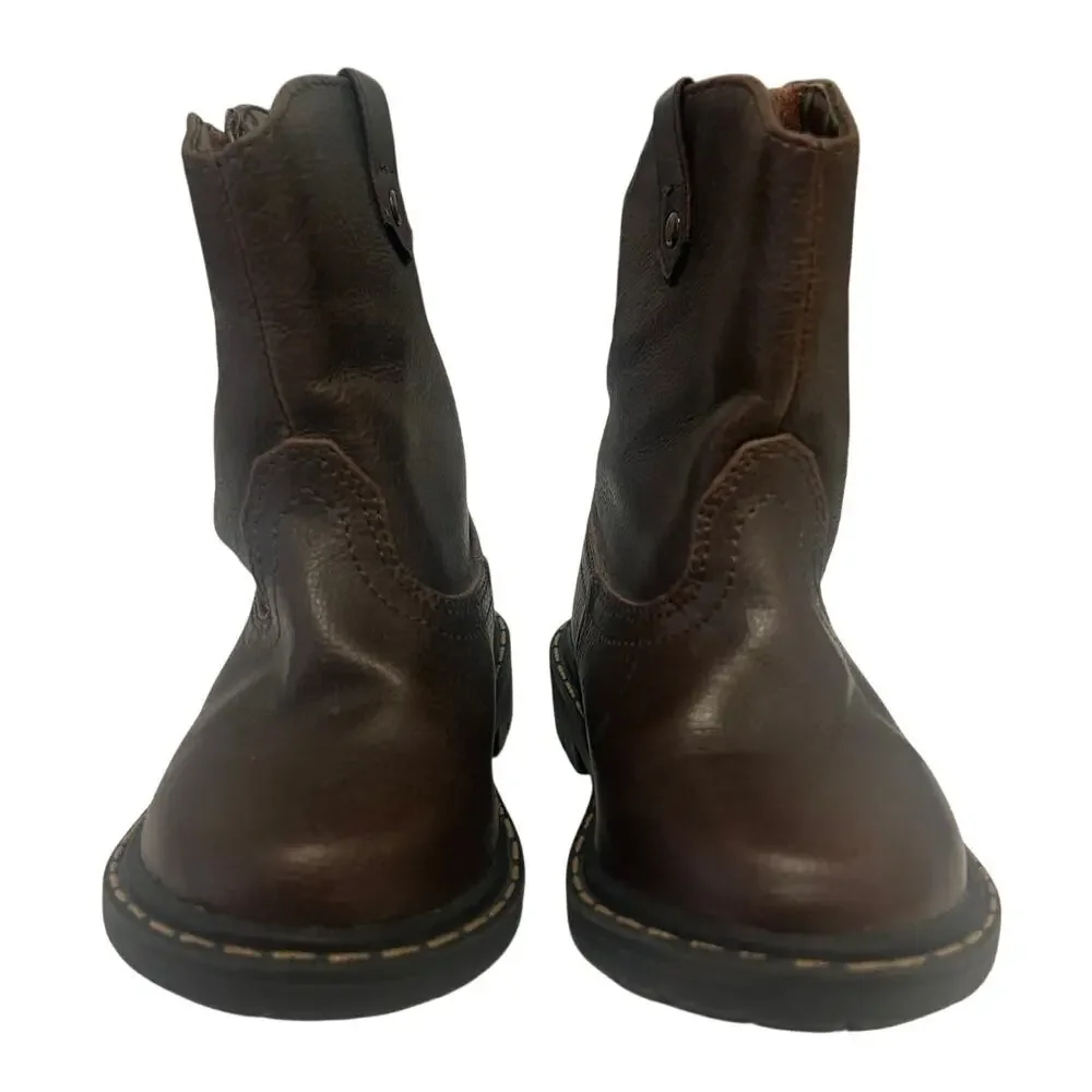 Garanimals toddler size 5 brown faux leather pull on boots